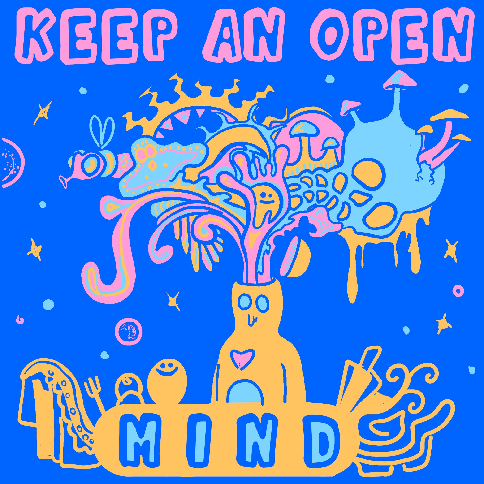 "Keep and Open Mind" Trippy Print/ Poster - Pickled Ink Clothing
