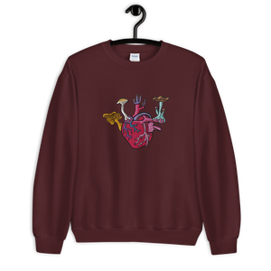 Mushroom Love Crew-Sweatshirt - Pickled Ink Clothing