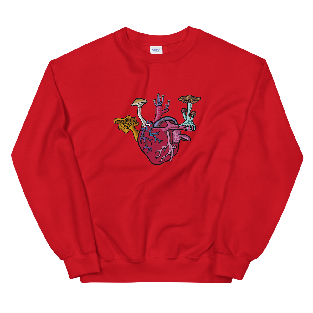 Mushroom Love Crew-Sweatshirt - Pickled Ink Clothing