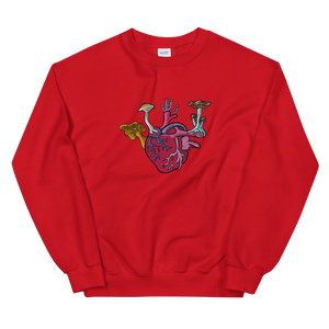 Mushroom Love Crew-Sweatshirt - Pickled Ink Clothing