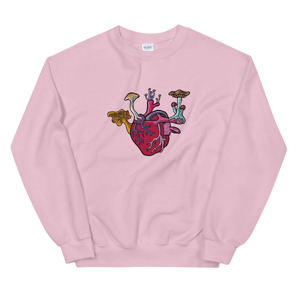 Mushroom Love Crew-Sweatshirt - Pickled Ink Clothing