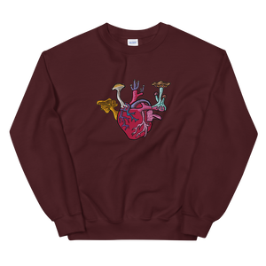 Mushroom Love Crew-Sweatshirt - Pickled Ink Clothing