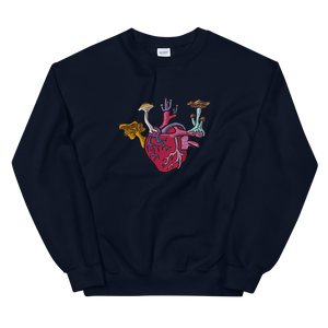 Mushroom Love Crew-Sweatshirt - Pickled Ink Clothing