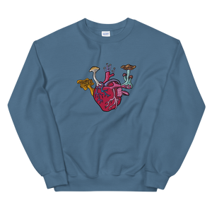 Mushroom Love Crew-Sweatshirt - Pickled Ink Clothing