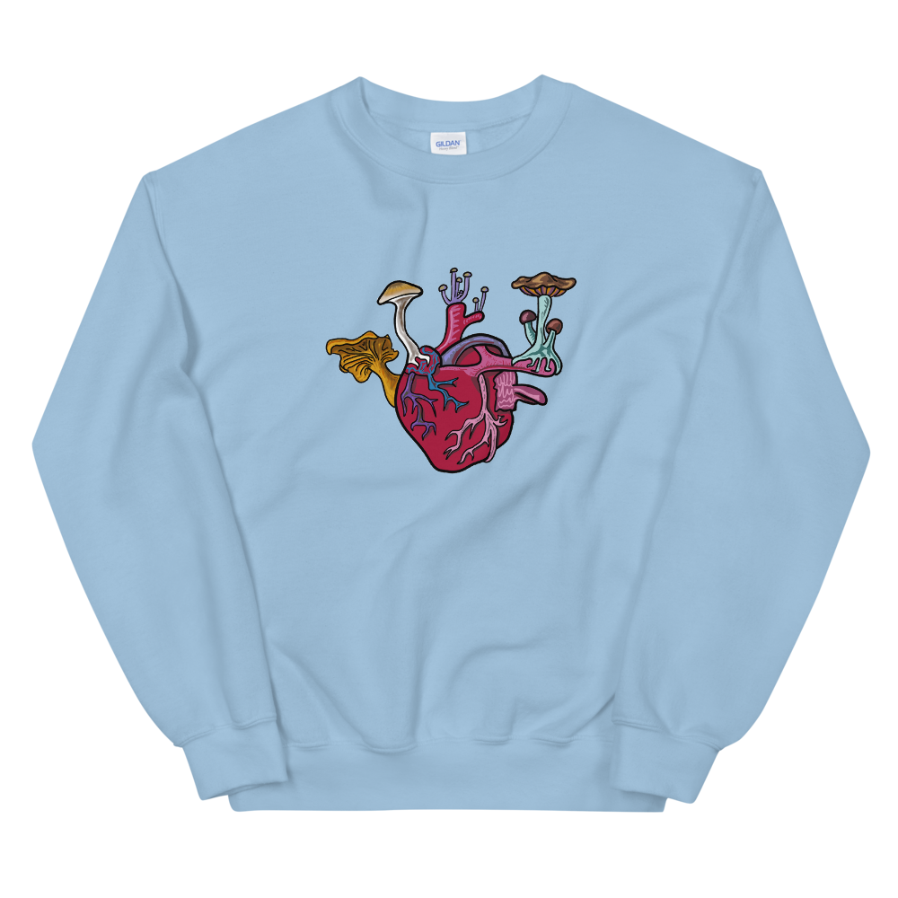 Mushroom Love Crew-Sweatshirt - Pickled Ink Clothing