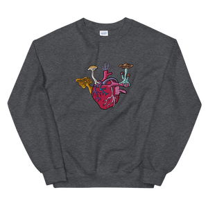 Mushroom Love Crew-Sweatshirt - Pickled Ink Clothing