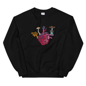 Mushroom Love Crew-Sweatshirt - Pickled Ink Clothing