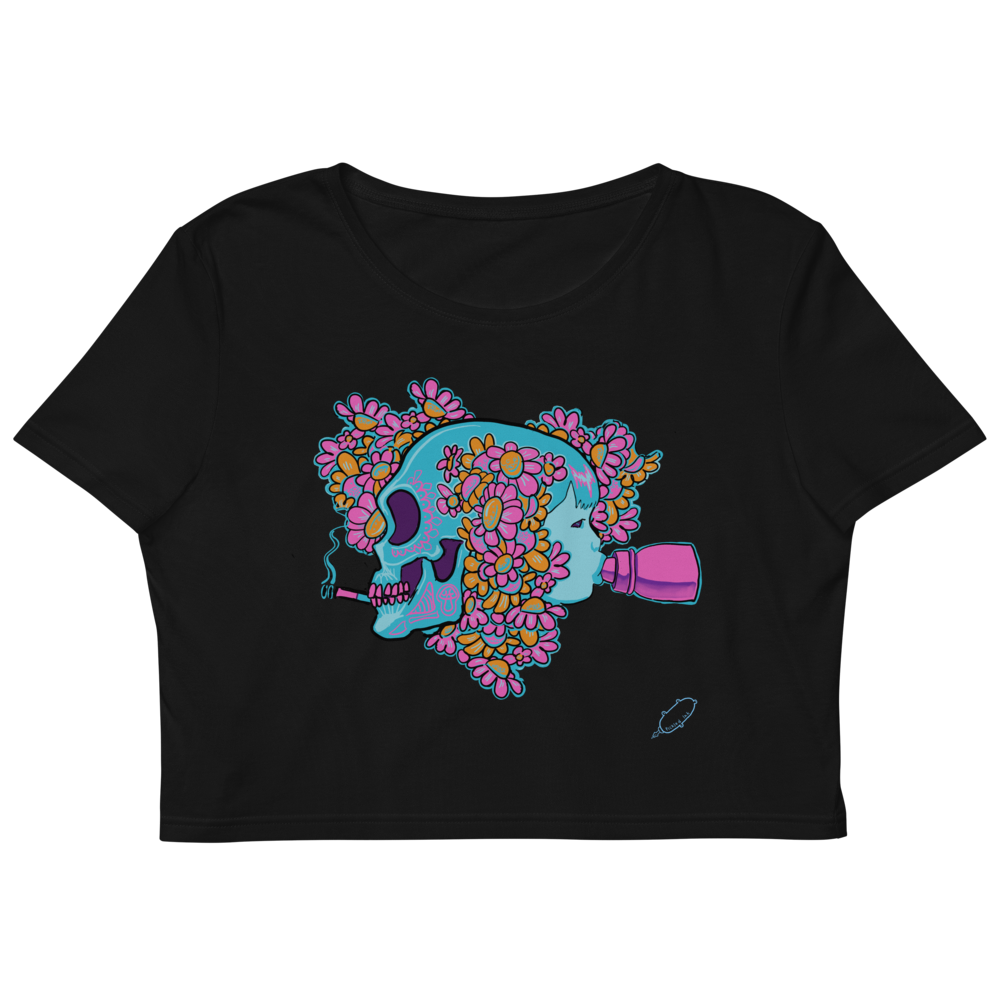 We Live to Die Crop Top