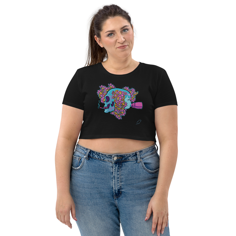 We Live to Die Crop Top