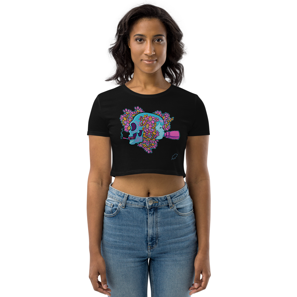 We Live to Die Crop Top