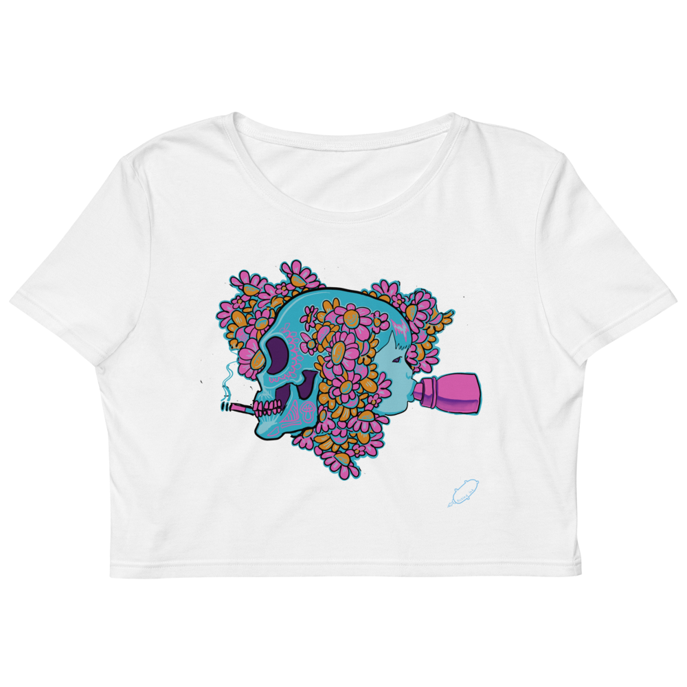 We Live to Die Crop Top